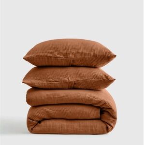 Quince Organic Airy Guaze Duvet Cover Set, Full/Queen